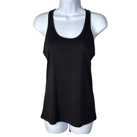 Nike Tops - Nike Black Fitted Racer Back Tank Top